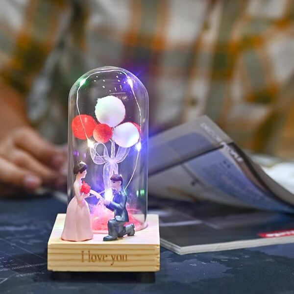 ZAICUS Love Couple LED Glass Dome - Image 3